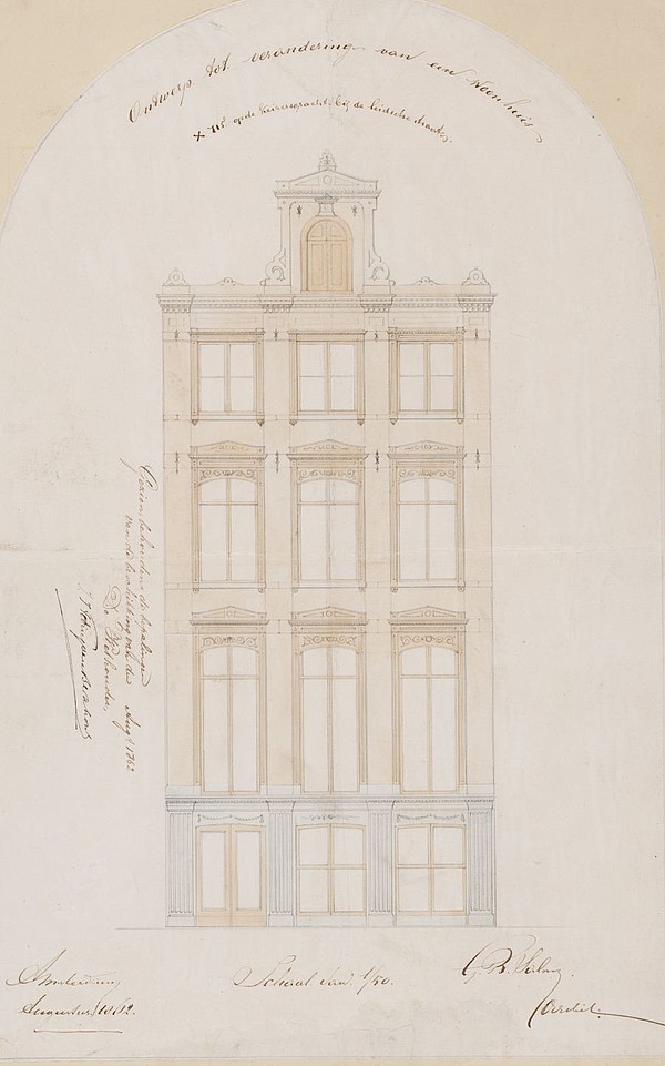 Keizersgracht 473 tekening Salm 1862 SAA