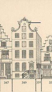 Herengracht 349, Tekening Caspar Philips