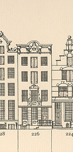 Herengracht 226, tekening Caspar Philips