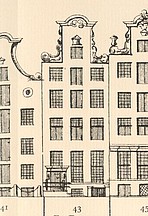 Keizersgracht 43, tekening Caspar Philips