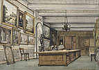 Interieur Trippenhuis als het nog museum is, bron Stadsarchief Amsterdam