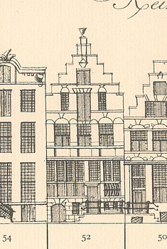 Keizersgracht 52, Tekening Caspar Philips