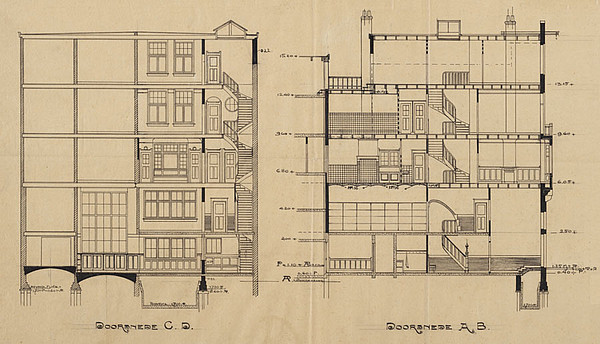 Keizersgracht 289 -291 schets tek 1912-1913 422 SAA 22-2