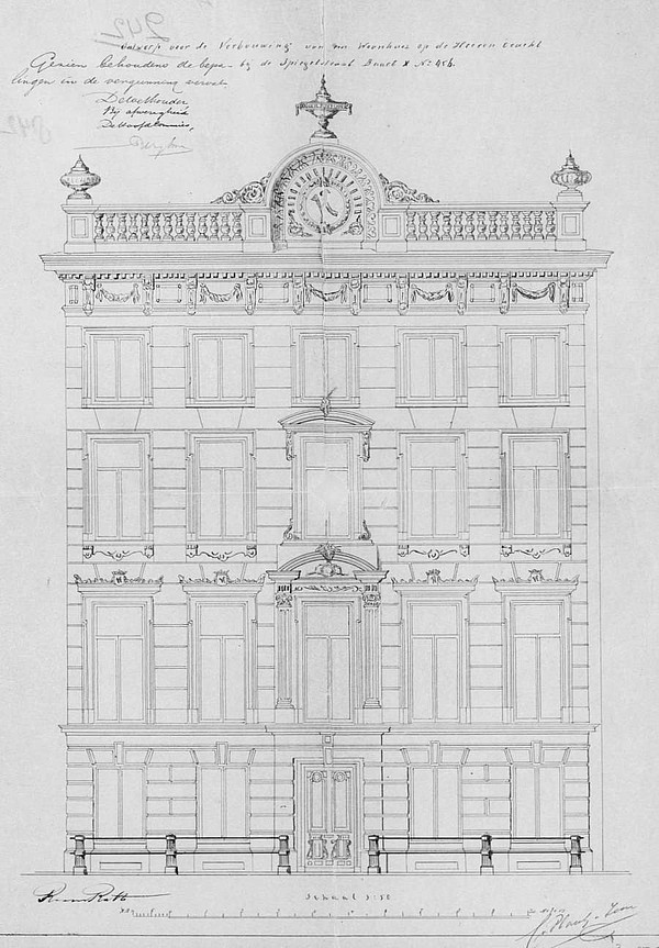 Herengracht 468 Bouwtekening 1874 SAA