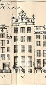 Herengracht 136 tekening Caspar Philips