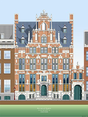 Keizersgracht 123 tekening Piet Vernooy