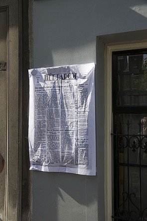 Herengracht 695, Plaquette voor de onthulling