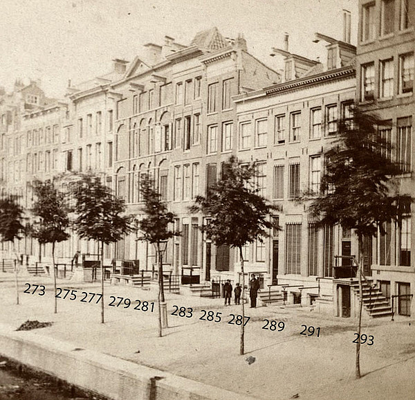 Keizersgracht 273 - 293 1860 corr SAA