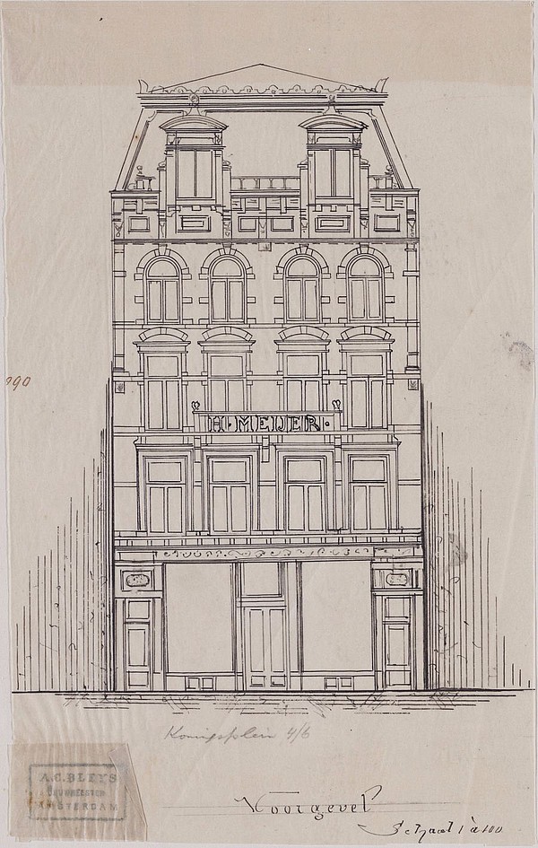 Koningsplein 04-6 bouwtekening 1890 SAA