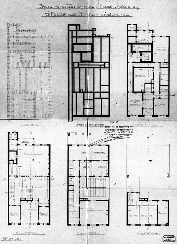 Keizersgracht 275-277 tekening 1899 - 3