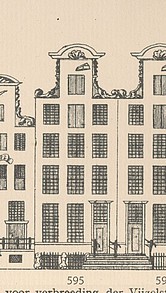 Keizersgracht 595, Tekening Caspar Philips