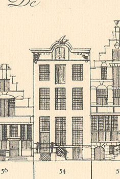 Keizersgracht 54, Tekening Caspar Philips