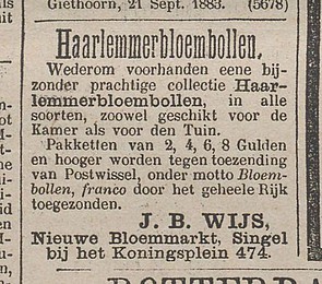 Singel 474 1883 Verzenden Het nieuws van den dag 25-09-1883