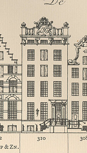 Herengracht 310 , Tekening Caspar Philips