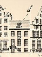 Keizersgracht 63, tekening Caspar Philips