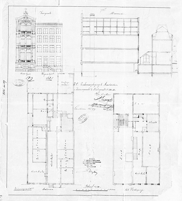 Keizersgracht 129-131 bouwtek 1879 SAA