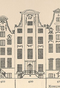 Herengracht 4, Tekening Caspar Philips