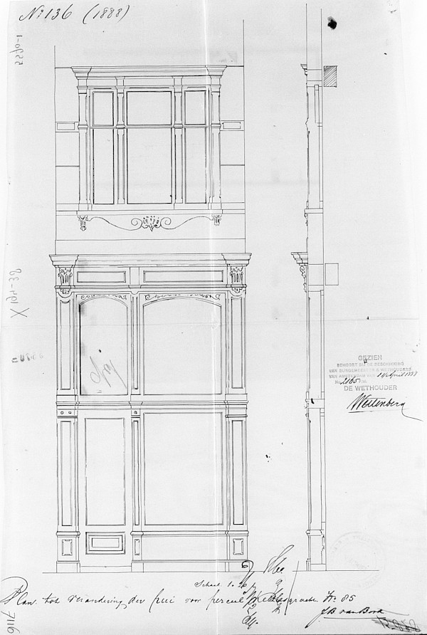 Keizersgracht 085 Bouwtekening 1888 Bork SAA