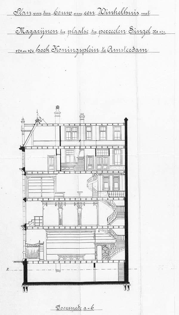 Singel 472-476 Bouwtekening doorsn 1 SAA