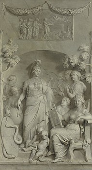 Herengracht 132, Allegorie op de Wetenschappen schilderingen Gerard de Lairesse. Nu van het Rijksmuseum