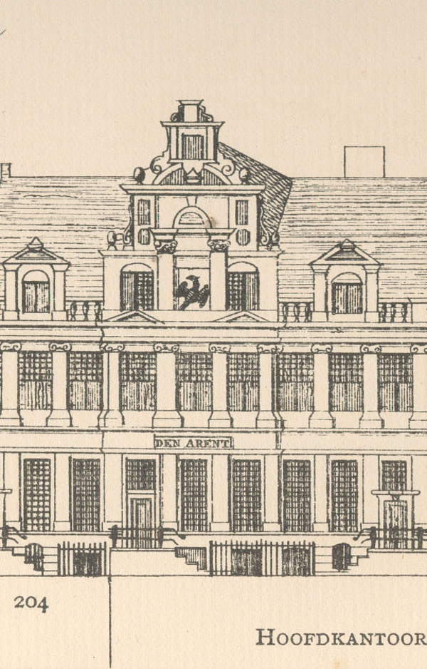 Herengracht 202, tekening Caspar Philips