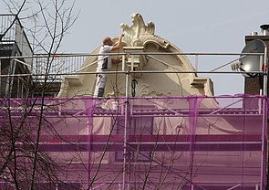 Keizersgracht 194, De schilder aan het werk.