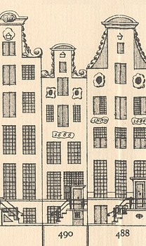 Keizersgracht 490,Tekening Caspar Philips