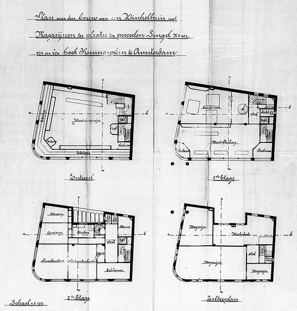 Singel 472-476 Bouwtekening 1 SAA