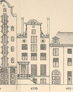 Keizersgracht 493, Tekening Caspar Philips