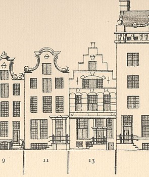 Keizersgracht 11 - 13 tekening Caspar Philips