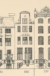 Keizersgracht 555, Tekening Caspar Philips