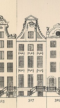 Keizersgracht 327, Tekening Caspar Philips