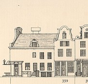 Keizersgracht 359, Huidenstraat 35, Tekening Caspar Philips