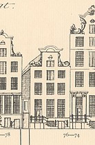 Keizersgracht 76, Tekening Caspar Philips