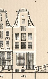 Keizersgracht 419, Tekening Caspar Philips