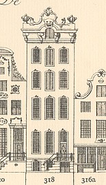 Keizersgracht 318 Tekening Caspar Philips