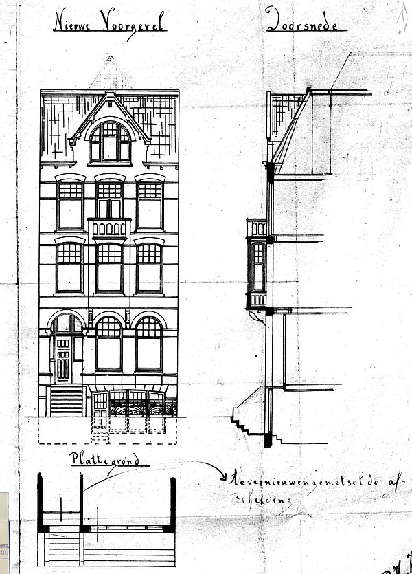 Keizersgracht 163 gevel na 1904 PA