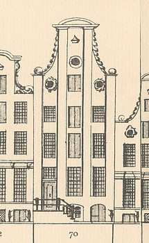 Keizersgracht 70, Tekening Caspar Philips