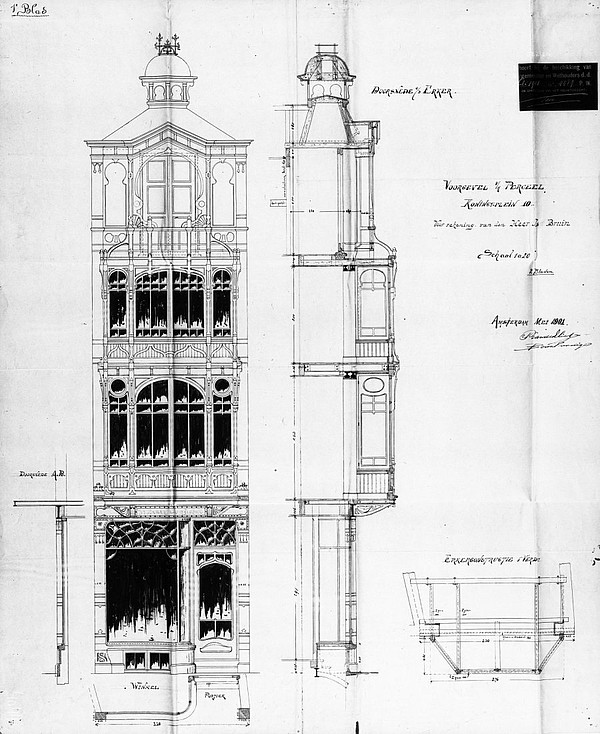 Koningsplein 10 bouwtekening 2 1901 SAA