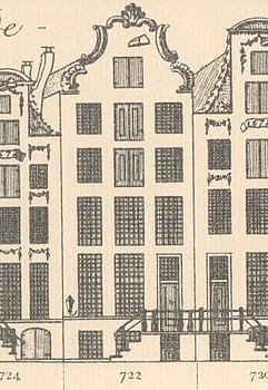 Keizersgracht 722 Tekening Caspar Philips