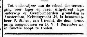 1898 Keizersgracht 041 1898 P Storm De standaard 04-10-1898