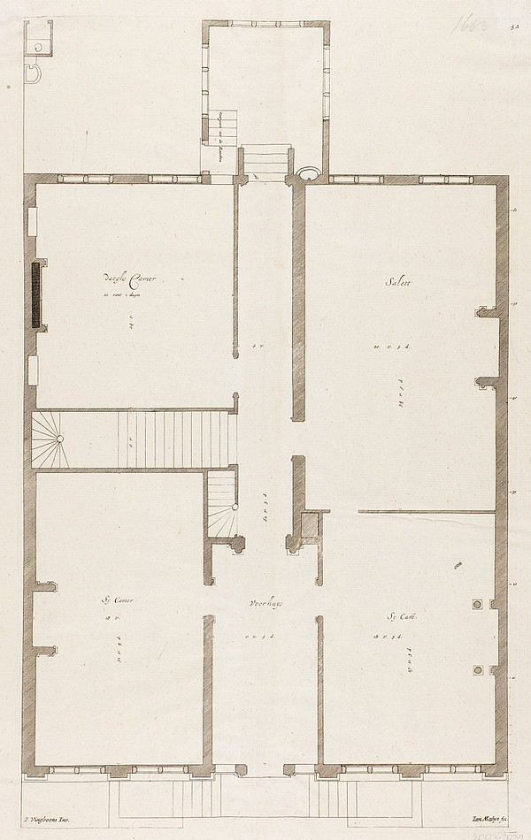 Herengracht 386 plattegrond part Vingboons