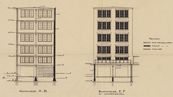 Keizersgracht 289 -291 schets tek 1912-1913 422 SAA 17-1