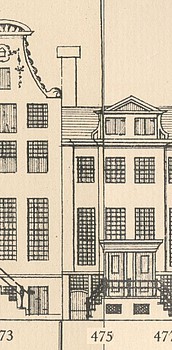 Keizersgracht 475 ,Tekening Caspar Philips