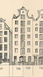 Herengracht 155 tekening Caspar Philips