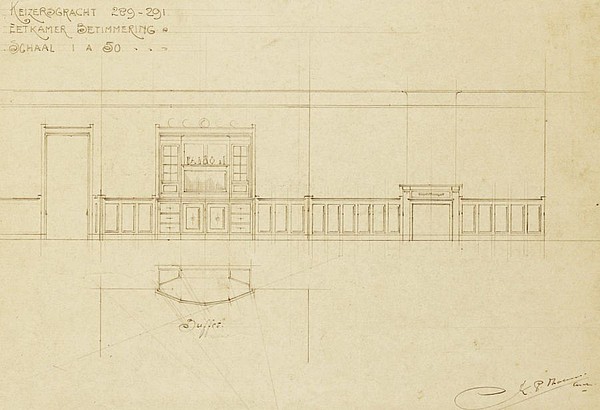 Keizersgracht 289 -291 schets tek 1912-1913 422 SAA 07