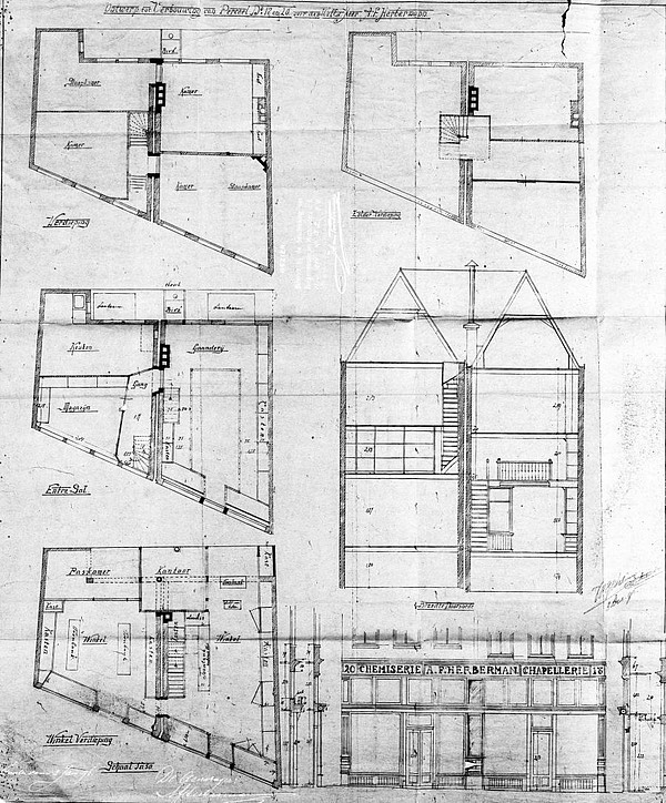 Koningsplein 18-20 Bouwtekening 1 1895 Welsing SAA