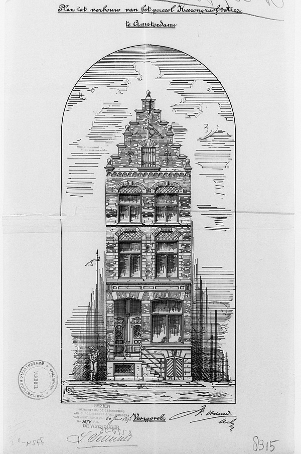 Herengracht 027 1890 bouwtekening SAA