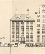 Herengracht 213 ,tekening Caspar Philips