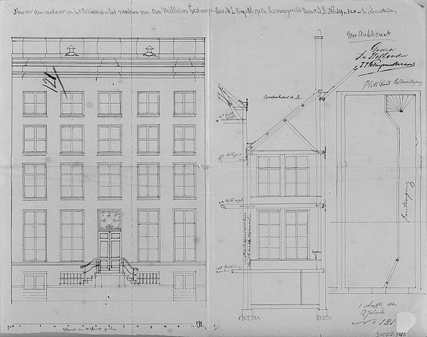 Keizersgracht 071 verbouwing 1860 SAA